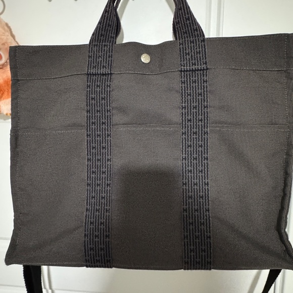 Hermes Canvas Herline Tote - Picture 1 of 9